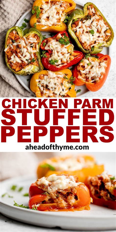 chicken-parmesan-stuffed-peppers-ahead-of-thyme image