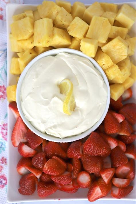 lemon-cheesecake-fruit-dip-the-carefree-kitchen image