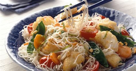 stir-fried-cod-with-thai-noodles-and-vegetables image