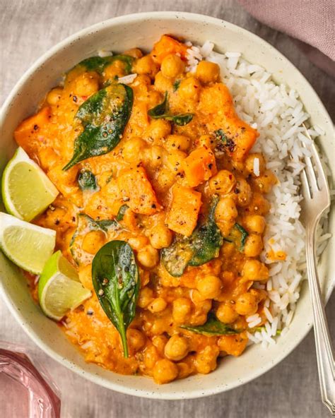 easy-sweet-potato-curry-recipe-with-chickpeas-spinach-kitchn image