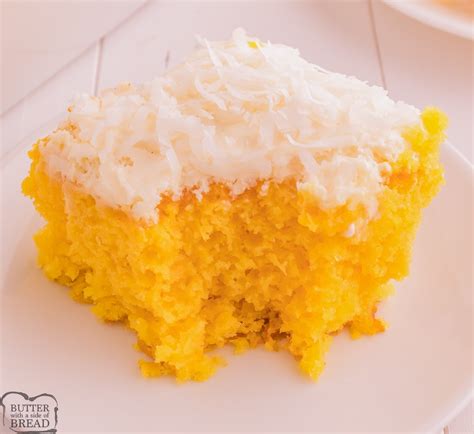 pineapple-coconut-cake-butter-with-a-side-of-bread image
