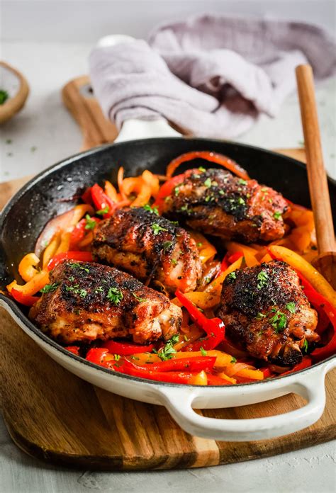 chicken-and-bell-peppers-skillet-primavera-kitchen image