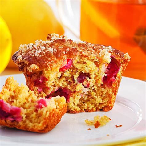 lemon-cranberry-muffins-eatingwell image