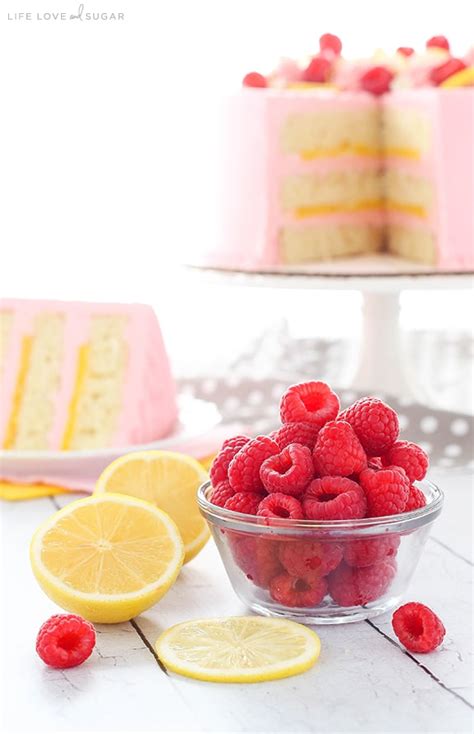 lemon-raspberry-layer-cake-easy-homemade-lemon image