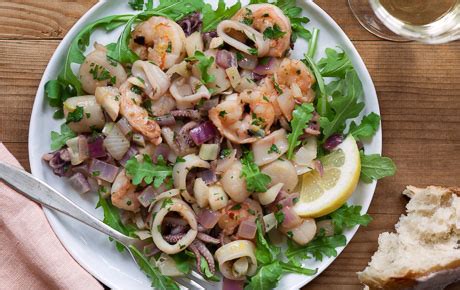 seafood-salad-with-bay-scallops-shrimp-and-calamari image