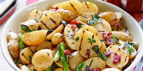 grilled-potato-salad-with-bacon-vinaigrette-country-living image