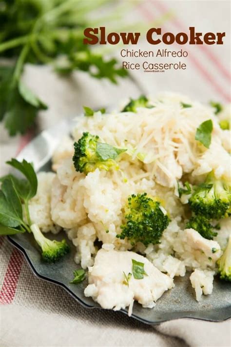 slow-cooker-chicken-alfredo-rice-casserole image