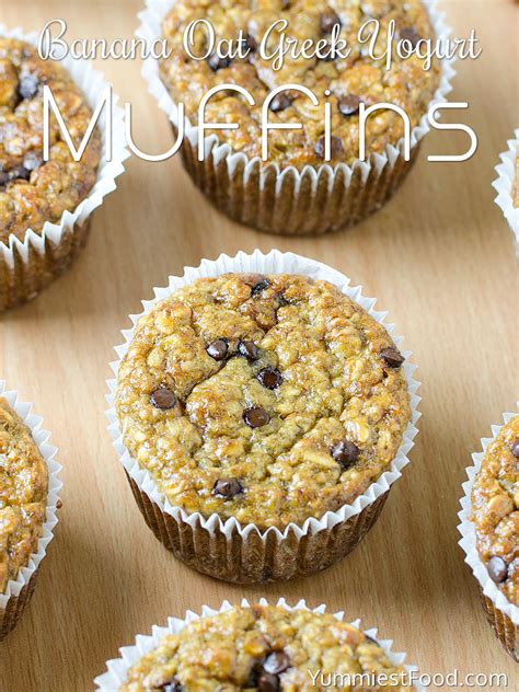 healthy-banana-oat-greek-yogurt-muffins image