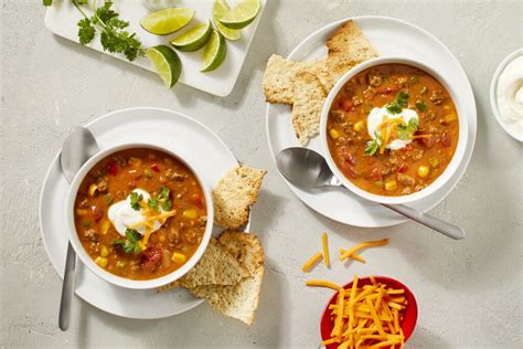 beef-taco-soup-recipe-cook-with-campbells-canada image