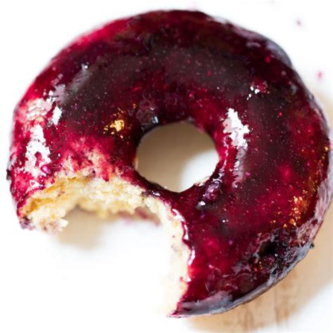 baked-almond-blueberry-glazed-donuts-ambitious image