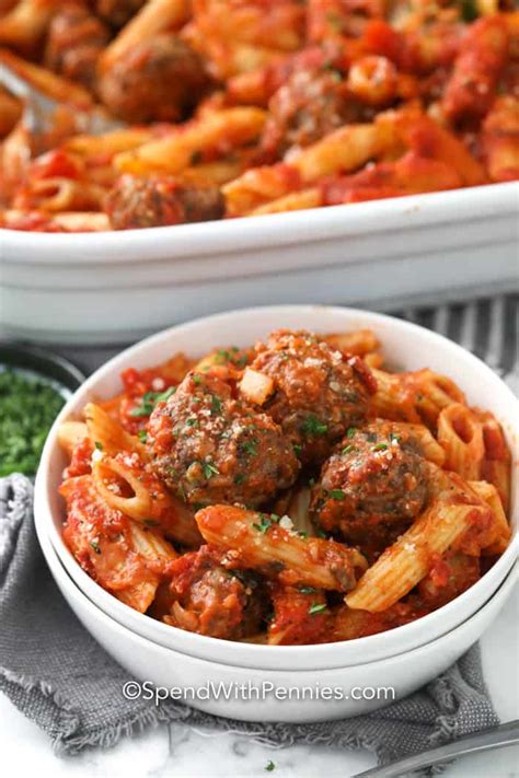 baked-penne-casserole-with-meatballs-spend-with image