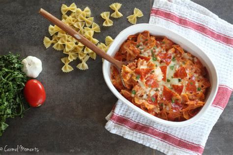 easy-cheesy-pepperoni-pasta-bake-gather-for-bread image