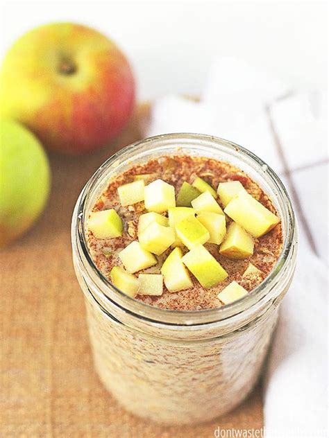 apple-pie-overnight-oats-simple-refrigerator-oatmeal image