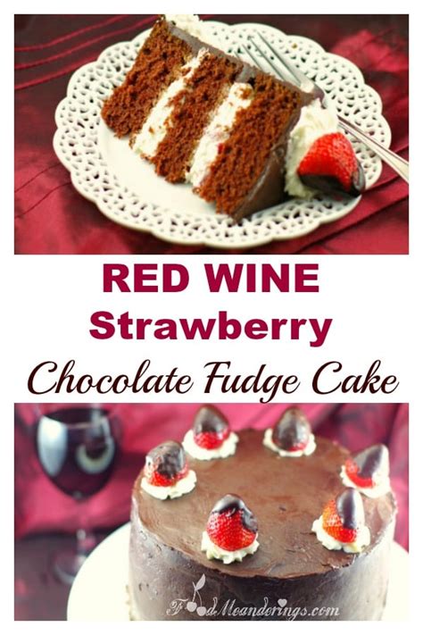 red-wine-strawberry-chocolate-cake-food image