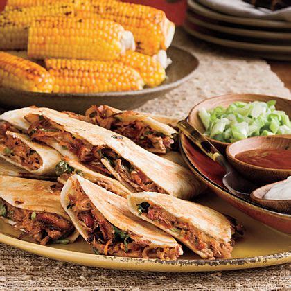 barbecued-pork-quesadillas-recipe-southern-living image