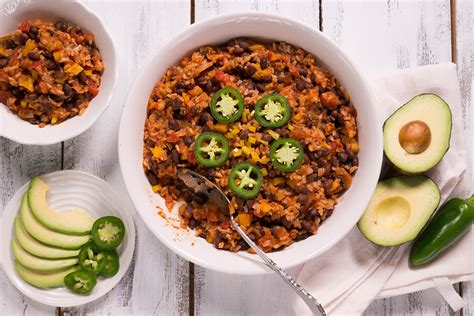 easy-mexican-brown-rice-and-beans-pulses image
