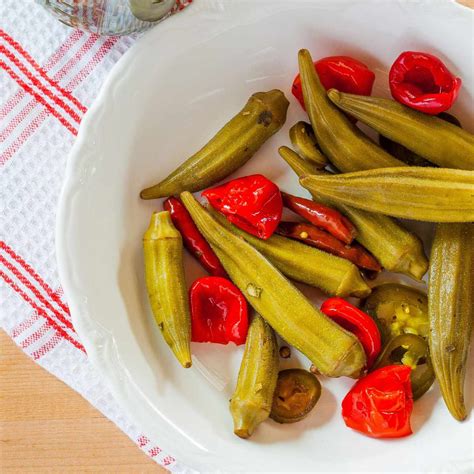 sweet-and-spicy-pickled-okra-recipe-emily-farris-food image