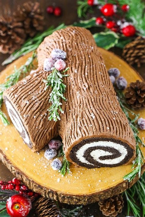 easy-chocolate-yule-log-cake-bche-de image