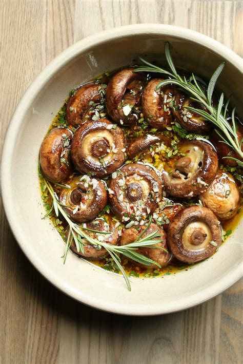delicious-garlic-herb-marinated-mushrooms-dish-n image