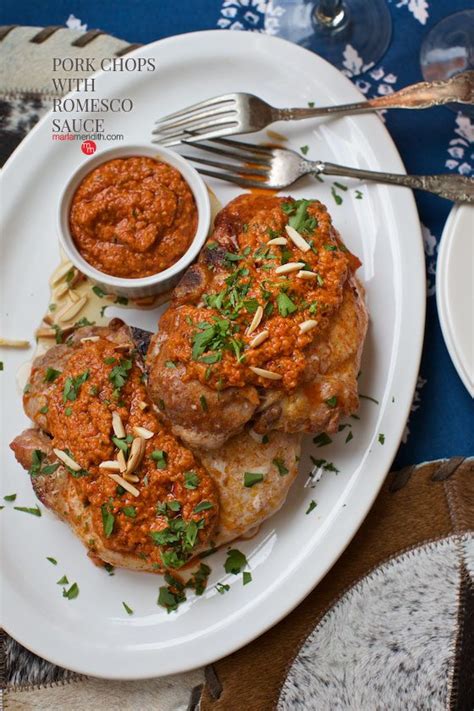 pork-chops-with-romesco-sauce-marla-meridith image