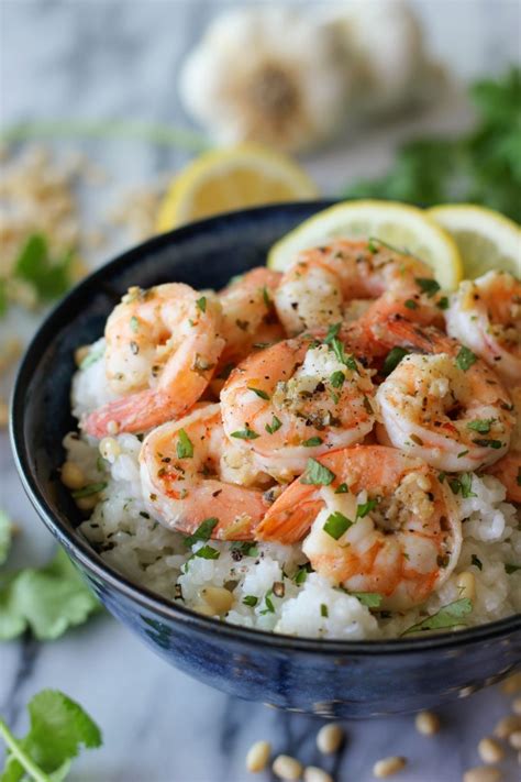 lemon-shrimp-with-garlic-and-herbs-with-cilantro-lime-rice image