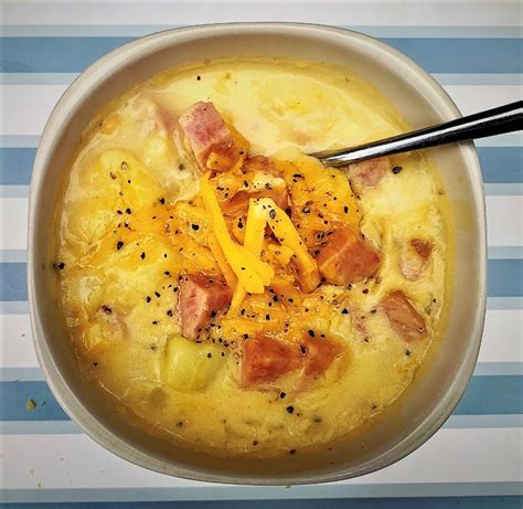 cheddar-potato-spam-soup-best-recipes-uk image