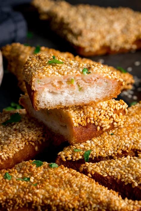sesame-prawn-toast-recipe-nickys-kitchen-sanctuary image
