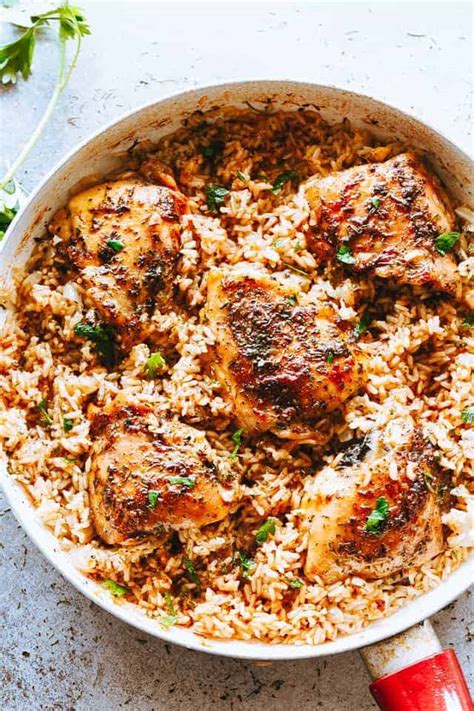 garlic-butter-chicken-with-rice-diethood image
