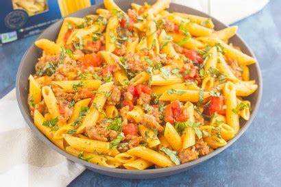 tomato-basil-pasta-with-italian-sausage-tasty-kitchen image