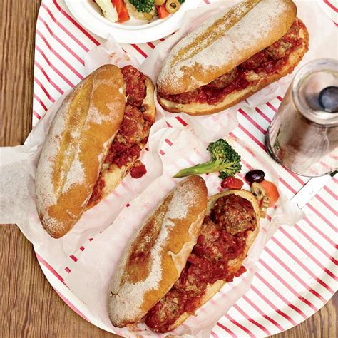 meatball-and-provolone-subs-sandwich-recipe-food image