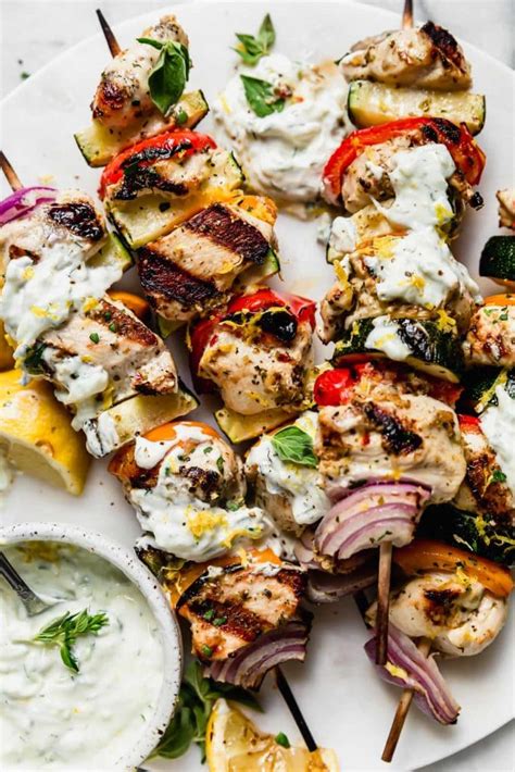 greek-chicken-kebabs-with-tzatziki-sauce-the-real-food image