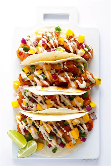 easy-mango-shrimp-tacos-gimme-some-oven image