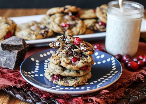 double-cranberry-dark-chocolate-chunk-cookies image