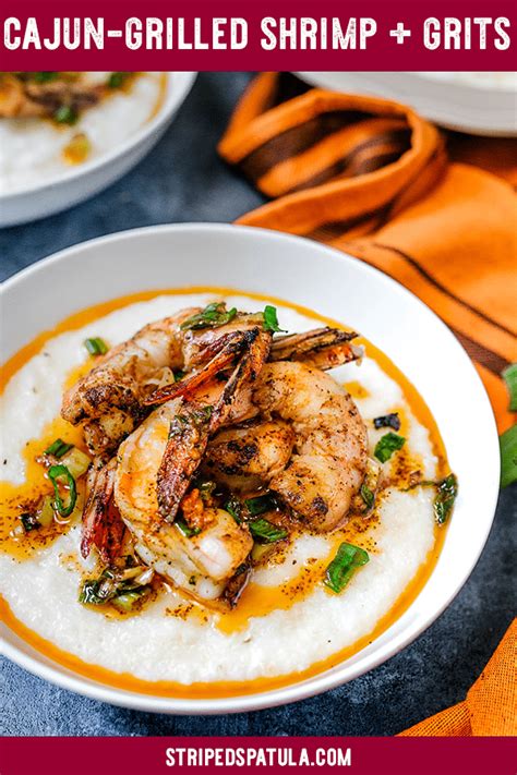 grilled-cajun-shrimp-and-grits-striped-spatula image