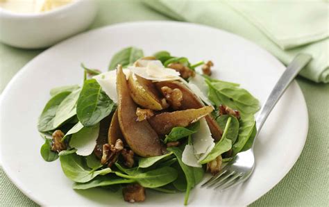 warm-spinach-pear-and-walnut-salad-sanitarium image
