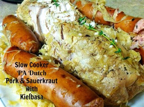 slow-cooker-pa-dutch-pork-and-sauerkraut-with-kielbasa image