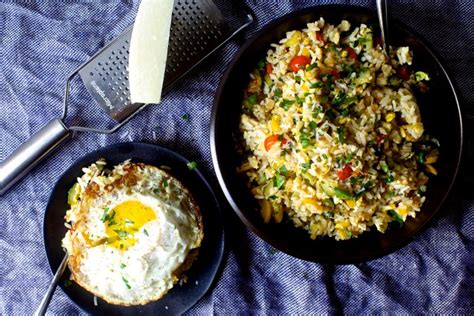 fried-rice-with-zucchini-tomatoes-and-parmesan image