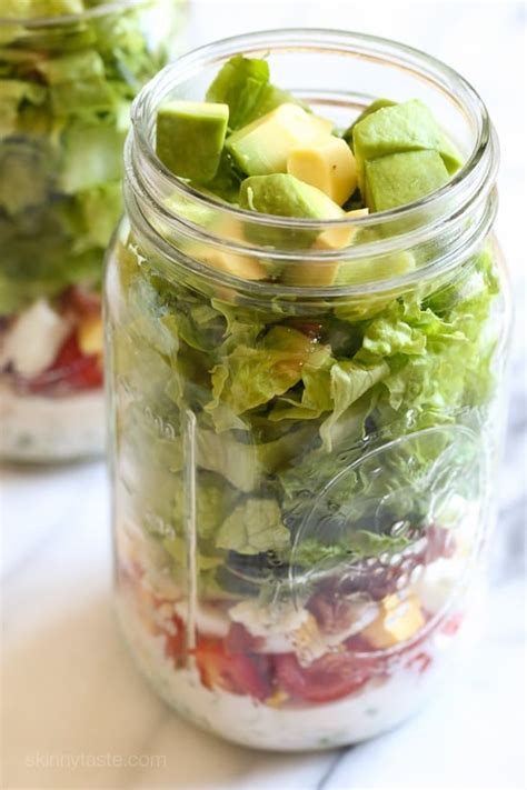 cobb-salad-in-a-jar-with-buttermilk-ranch-skinnytaste image