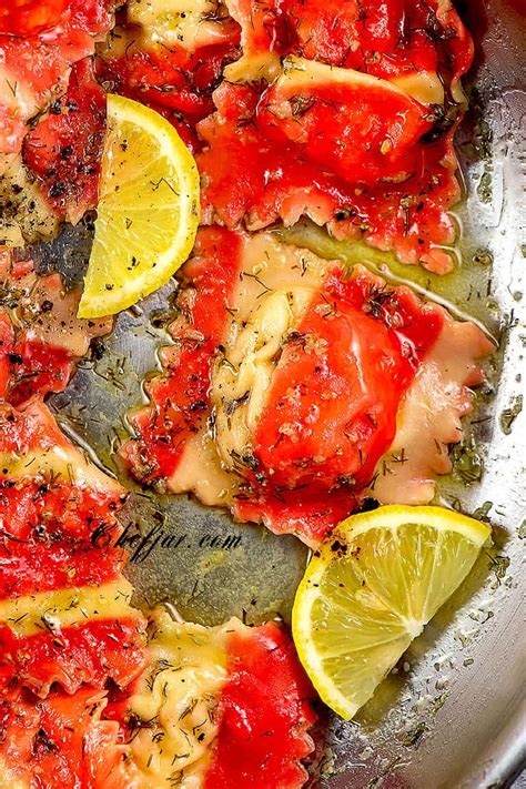 lemon-butter-sauce-for-lobster-ravioli-chefjar image