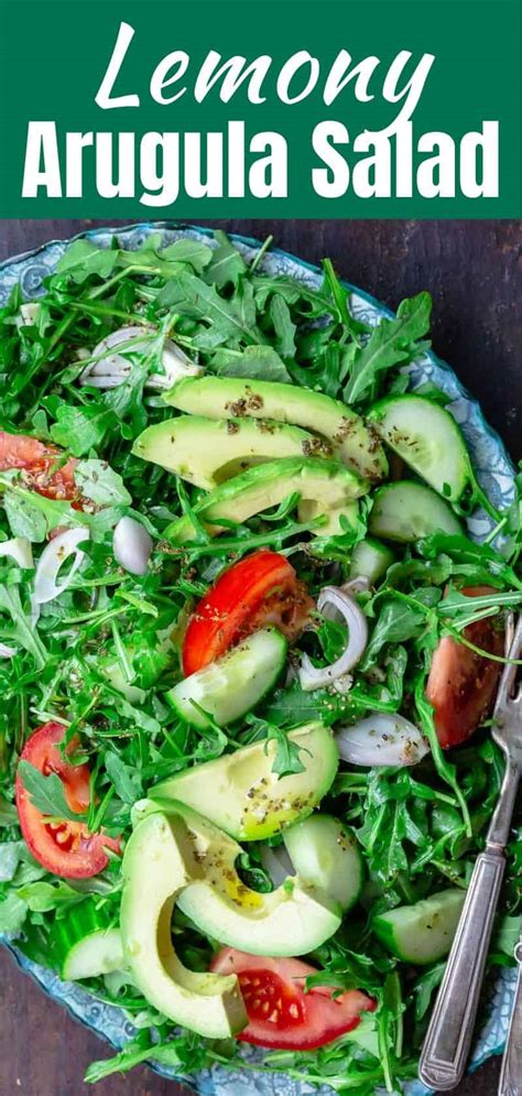 simple-lemony-arugula-salad-with-avocado-the image