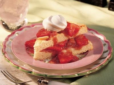 almond-shortcakes-with-strawberry-rhubarb-sauce image