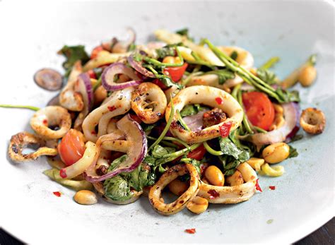 spicy-grilled-calamari-salad-recipe-eat-this image
