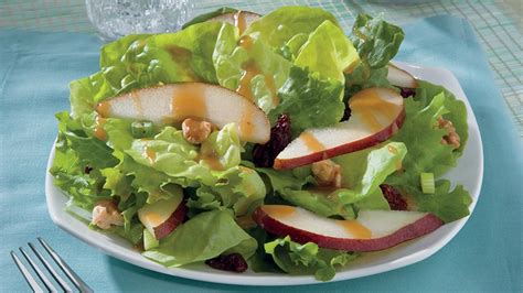 greens-and-pear-with-maple-mustard-dressing image