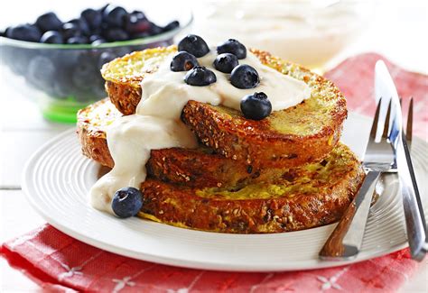 french-toast-with-blueberries-and-creamy-apricot-sauce image