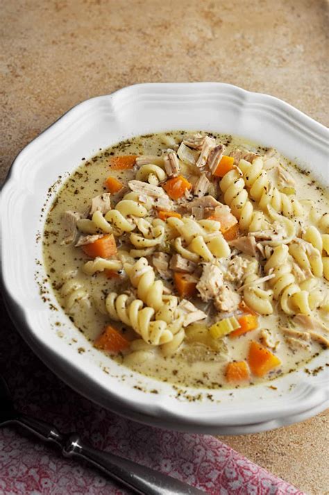 creamy-turkey-noodle-soup-recipe-with-leftover-turkey image