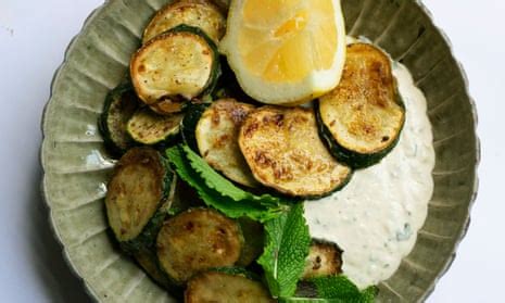 nigel-slaters-recipe-for-courgettes-with-tahini-the image