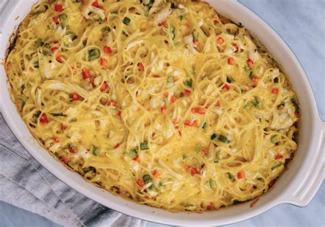 chicken-spaghetti-casserole-quick-and-easy-the image