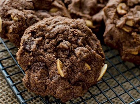 double-chocolate-peanut-cookies-honest-cooking image