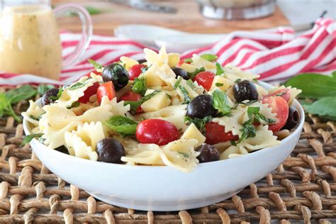 bowtie-pasta-salad-recipe-with-italian-dressing-the image