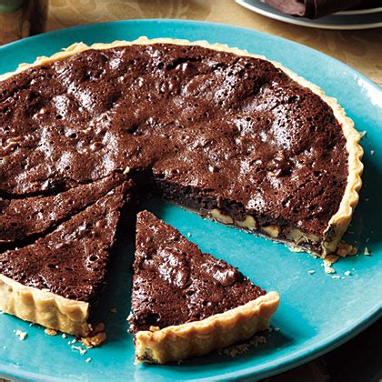 chocolate-walnut-tart-recipe-myrecipes image